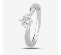 1888 Collection Platinum Brilliant Cut 0.60ct Diamond Solitaire Twist Ring RI-1027