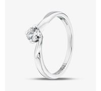 1888 Collection Platinum Certificated 0.33ct Round Cut Diamond Twist Solitaire Ring RI-1027(.33CT PLUS) - N