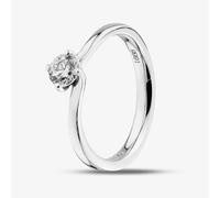 1888 Collection Platinum Certificated 0.33ct Round Cut Diamond Twist Solitaire Ring RI-137(.33CT PLUS) - N
