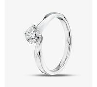1888 Collection Platinum Certificated 0.60ct Round Cut Diamond Twist Solitaire Ring RI-1027(.60CT PLUS) - M