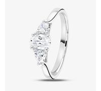1888 Collection Platinum Multi-Cut 1.17ct Diamond Three Stone Ring R3-2034 - G/SI1/1.18ct - M
