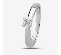 1888 Collection Platinum Princess Cut 0.25ct Diamond V-Shaped Solitaire Ring M94-B3 - G/VS2/0.27ct
