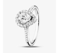 1888 Collection Signature Collection Platinum GIA Certificated Pear Shaped 1.01ct Diamond Halo Ring DSC42 - H/SI1/1.01ct - N