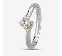 1888 Collection Two-Tone Brilliant Cut 0.50ct Diamond Solitaire Twist Ring RI-2136 - H/SI1/0.50ct - M