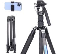 188cm/74 "hign Carbon Fiber Tripod, ARTCISE AS35C Portable Lightweight Travel Tripod. 4-section Leg Tube Reflex Tripod, 2-section Built-in Center Column,for Sony Nikon Canon DSLR.Max load: 20kg