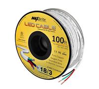 18AWG Low Voltage LED Cable 3 Conductor Jacketed In-Wall Speaker Wire UL/cUL Class 2 (100 ft reel)