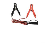 18AWG SAE to Crocodile Clip Charging Cable 1.0M 12V 10A for Use with Battery Chargers Featuring Quick Connect 2 Pin Connector and PVC Sheath