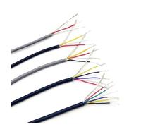 18AWG Shielded Audio Cable - PVC Insulated Speaker & Headphone Wire - UL2547 Copper Signal Control Cable,1pcs(Black,1M-18AWG (4CORES))