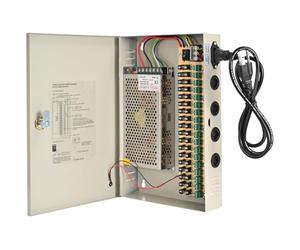 18CH CCTV Power Box 12V 10A Lockable Metal Power Distribution with Resettable Fuse for DVR Security Cameras (18 Channels/(12V/10A))