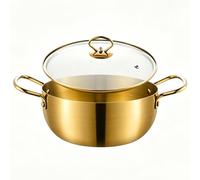 18cm~22cm Aluminum Ramen Pot with Lid,Korean Noodle Cooker for Soup,Pasta & Stew (20CM)