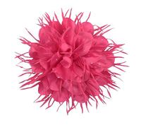 18cm/7in Dainty Spiky Fabric Flower Brooch Pin for Women Girls Elegant Crystal Colorful Pom-Pom Fluffy Floral Peony Brooches Lapel Hair Pins Trendy Party Dress Accessories Jewelry, M, Metal, no