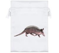 18cm 'Armadillo on the Move' Satin Drawstring Bag/Pouch (SB00118442)