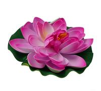 18cm Artificial Lotus Flower Designed to Float Naturally on Water for Aquarium Pond Pool and Visual Display Use (light pink)