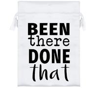 18cm 'Been There Done That' Satin Drawstring Bag/Pouch (SB00124138)