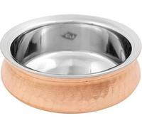 18Cm Copper Stainless Steel Handi Serving Dish Authentic Indian Wok Curry Balti