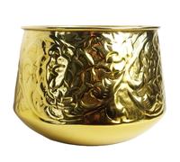 18cm Gold Swirl Metal Planter by Leaf Leaf Gold One Size
