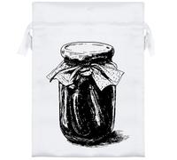 18cm 'Jar of Gherkins' Satin Drawstring Bag/Pouch (SB00115398)