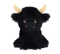 18cm Keeleco Black Shaggy Cow - Brand New & Sealed