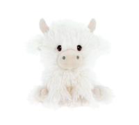 18cm Keeleco Cream Shaggy Cow - Plush Soft Toy
