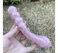 18cm Large Size Natural Rose Quartz Crystal Massage Wand Gemstone,Rose Quartz