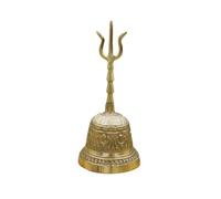 18cm Old Craftsmanship Copper Bell Yin Yang Master's Magic Tool