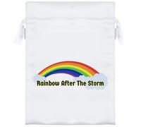 18cm 'Rainbow After The Storm' Satin Drawstring Bag/Pouch (SB00115146)