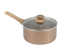 URBN-CHEF Ceramic Rose Gold Induction Cooking Pots Pans Frying Pan Cookware Set (18cm Saucepan)