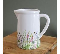 18cm White Meadow Bee Ceramic Decor Indoor Water Juice Jug Flowers Herbs Vase