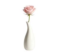 18cm White Small Ceramic Bud Vase Single Stem Flower Vase Retro Decorative Floral Vase for Home Decor Wedding Party Decoration