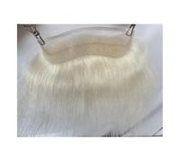 18cmx4cm Men Forehead Hairline Toupee HD Invisible Lace front Skin PU Back Man Hairpieces Frontal Hair Topper for Receding Replacement Systems Hairline Fine(Light Blonde)