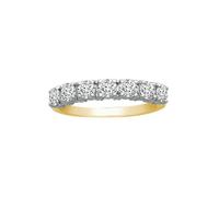18ct 2 Colour Gold 1.25ct Diamond 7 Stone Eternity Ring 4mm - 18R946-125 Jewelco London Multi Q
