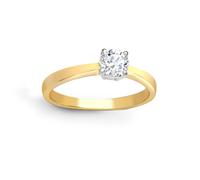 (X) Jewelco London Ladies Solid 18ct Gold 4 Claw Set Round G SI1 0.25ct Diamond Solitaire Engagement Ring 4mm - 18R316-025