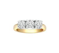 18ct Gold 1.5ct Diamond 3 Stone Uniform Trilogy Ring 5mm - 18R944-150 Jewelco London Gold Q