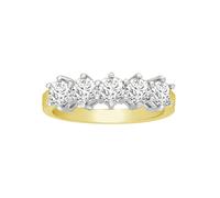 18ct Gold 1.5ct Diamond 5 Stone Eternity Ring 6mm - 18R134-150 Jewelco London Gold Z