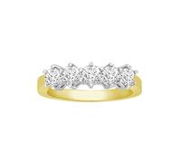 18ct Gold 1ct Diamond 5 Stone Eternity Ring 5mm - 18R134-100 Jewelco London Gold U