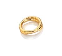 18ct Gold Aura Ring - Hot Diamonds - Size S - Sterling Silver / 18ct Gold Plated / Diamond