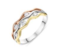 18ct Gold Diamond Tension Set Wave Ring - TITLE White Gold FEU-2527