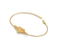 18ct Gold Heart Bracelet by Hot Diamonds - Sterling Silver / 18ct Gold Plated / Diamond