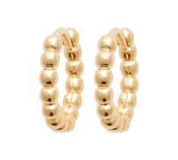 18ct Gold Plated Beaded Huggies Harfi Gold One Size
