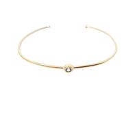 18ct Gold Plated Blue Topaz Gem Bangle Harfi Gold 7 inches