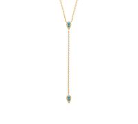 18ct Gold Plated Blue Turquoise Necklace Harfi Gold One Size
