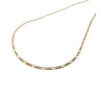 18ct Gold Plated Figaro Chain Necklace Harfi Gold 18 inches