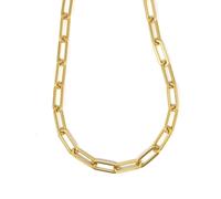 18ct Gold Plated Paperclip Necklace Harfi Gold 16 inches
