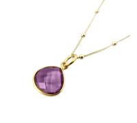 18ct Gold Vermeil Alexandrite Colour Changing June Birthstone Necklace Harfi Gold 18 inches