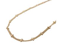 18ct Gold Vermeil Double Chain Necklace Harfi Gold 18 inches
