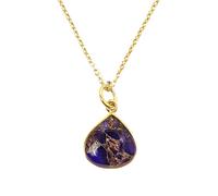 18ct Gold Vermeil Plated Amethyst Necklace Harfi Gold 18 inches