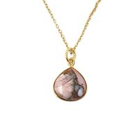 18ct Gold Vermeil Plated Opal October Birthstone Necklace Harfi Gold 18 inches