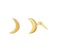 18ct Gold Vermeil Plated Sterling Silver Dainty Moon Andralok Studs