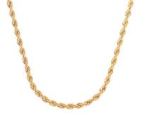 18ct Gold Vermeil Rope Chain Necklace Harfi Gold 18 inches
