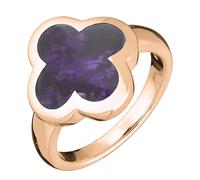 18ct Rose Gold Blue John bloom Four Leaf Clover Ring BLM-577